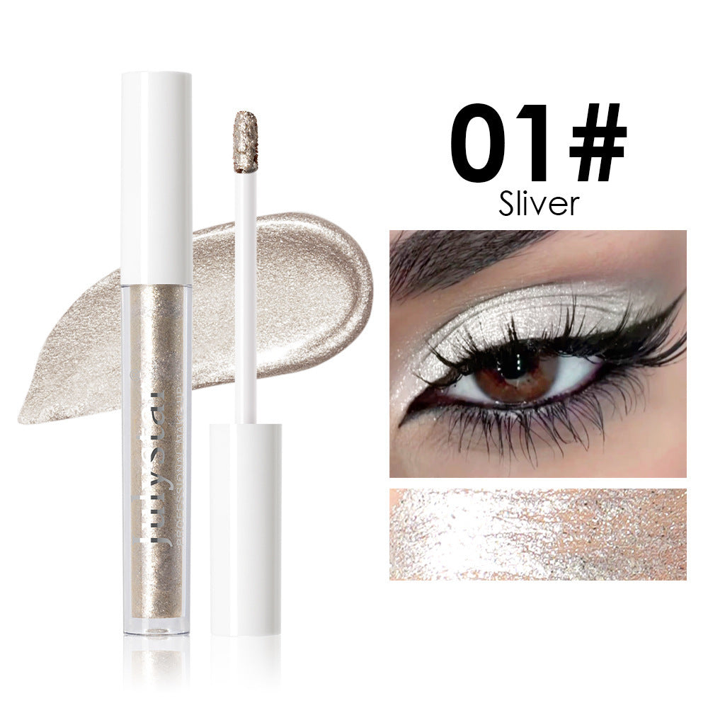 Eye Makeup Ten Colors Thin And Glittering Brightening Liquid Eye Shadow