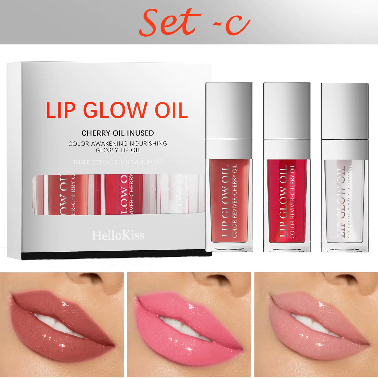 No Stain Lip Gloss Moisturizing 3 Pack Set