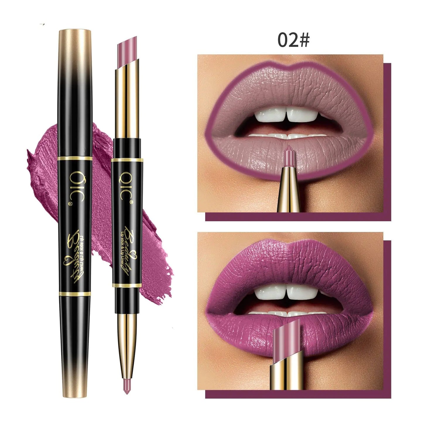 Double-Headed Lipstick and Lip Liner Combo