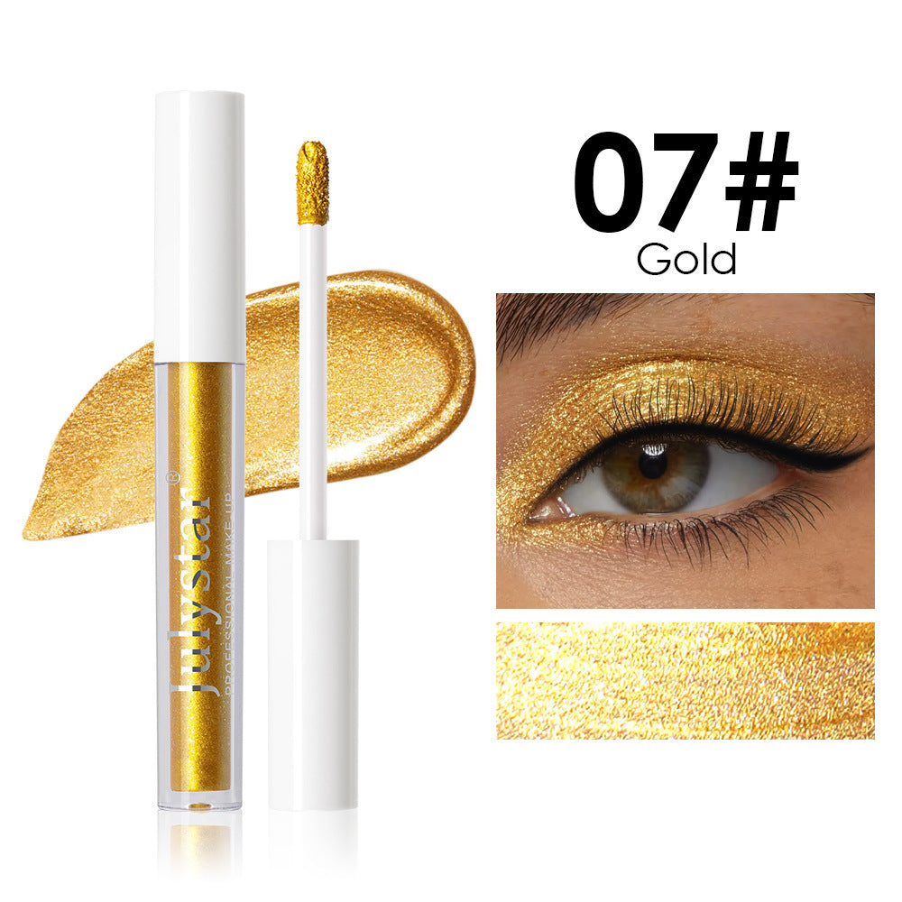 Eye Makeup Ten Colors Thin And Glittering Brightening Liquid Eye Shadow