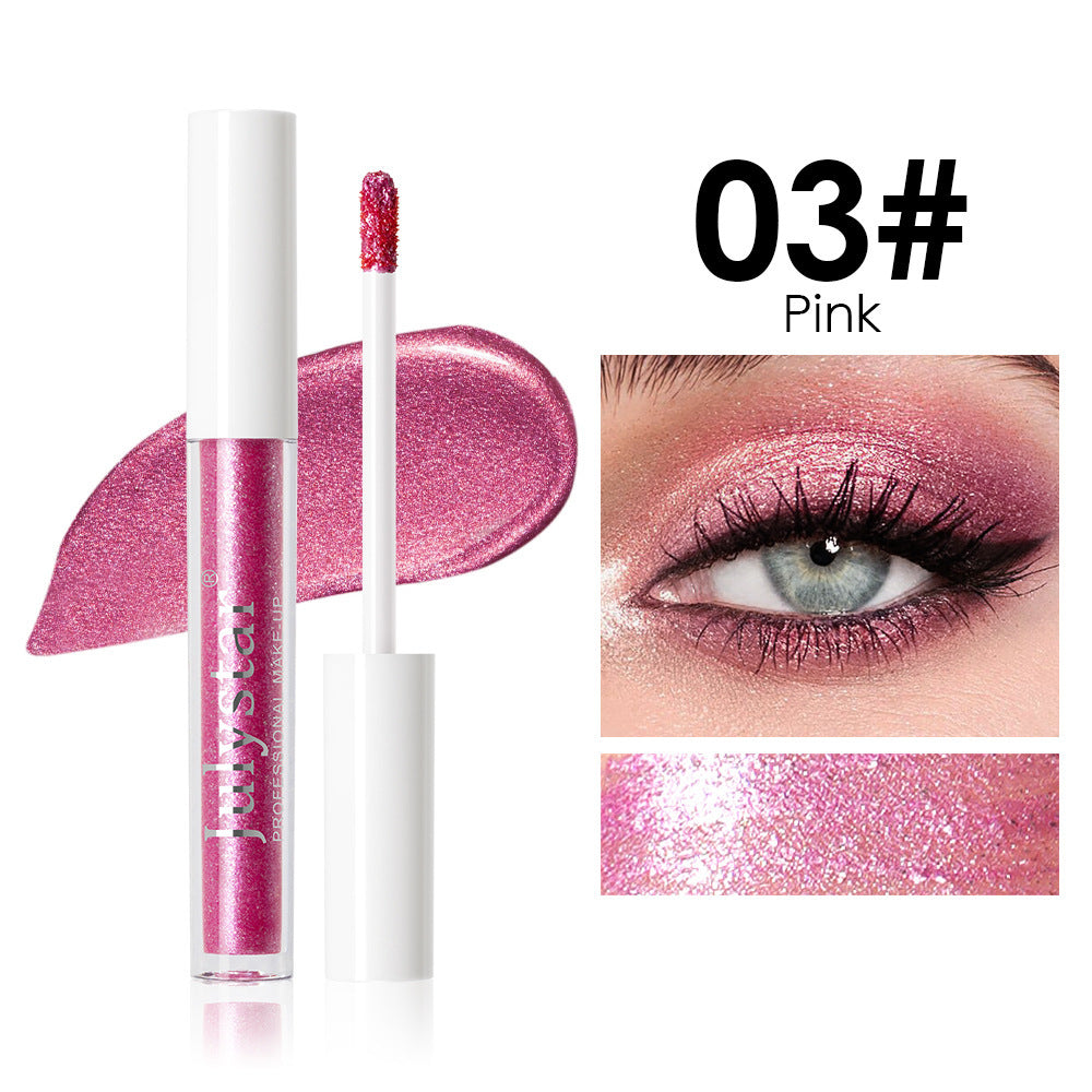 Eye Makeup Ten Colors Thin And Glittering Brightening Liquid Eye Shadow