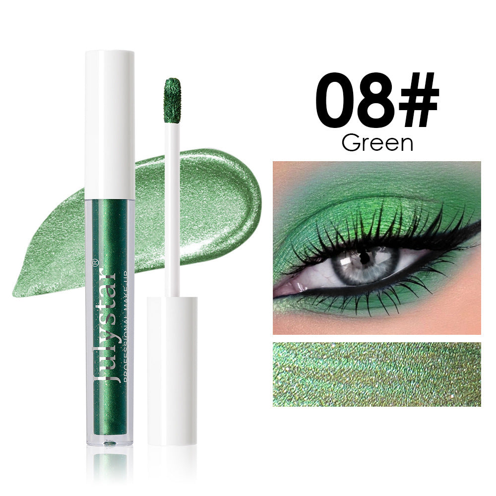 Eye Makeup Ten Colors Thin And Glittering Brightening Liquid Eye Shadow
