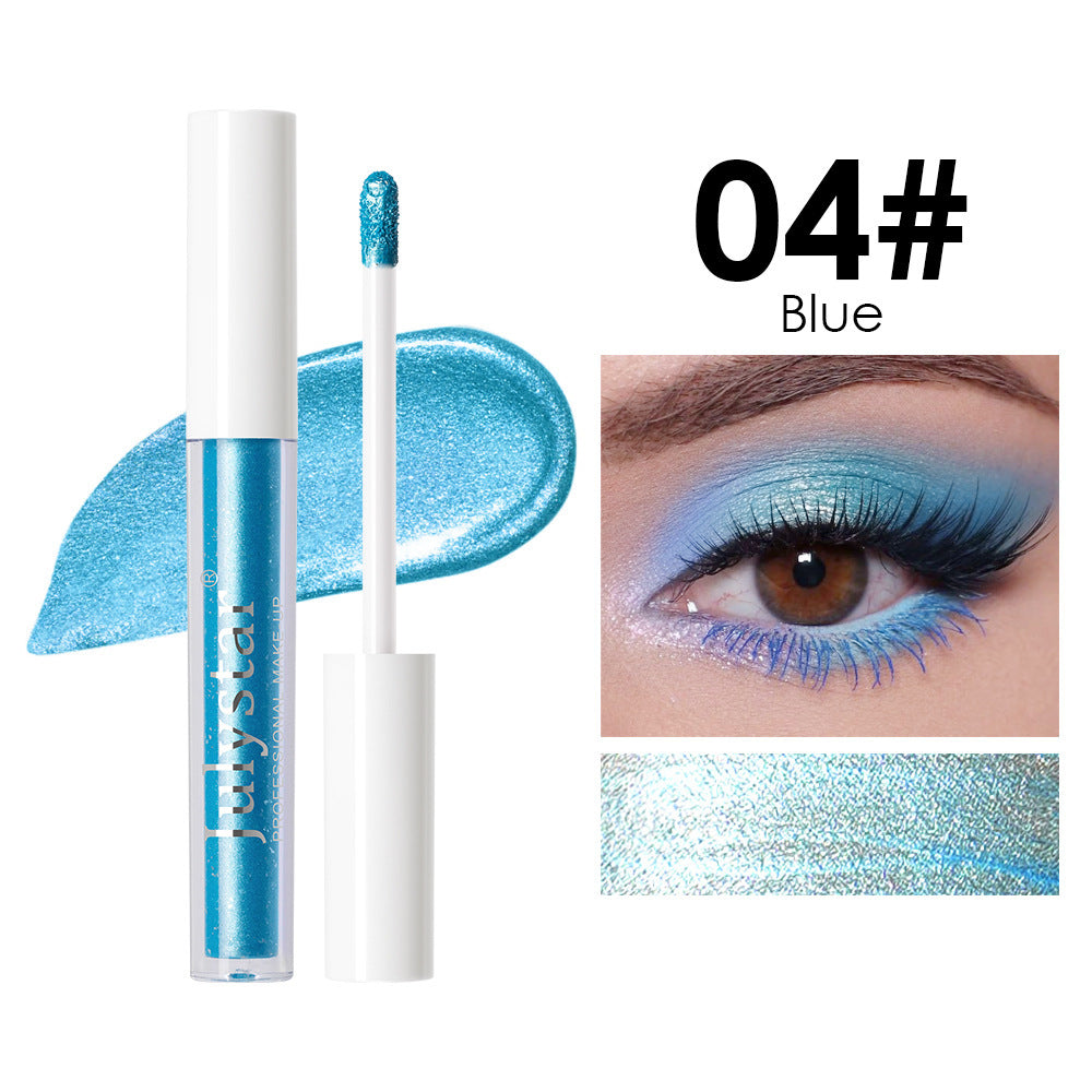 Eye Makeup Ten Colors Thin And Glittering Brightening Liquid Eye Shadow