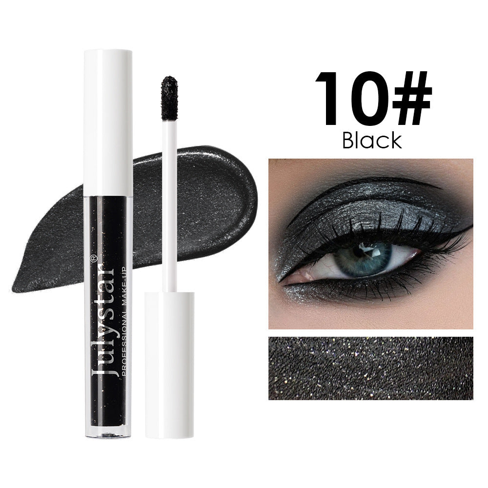 Eye Makeup Ten Colors Thin And Glittering Brightening Liquid Eye Shadow