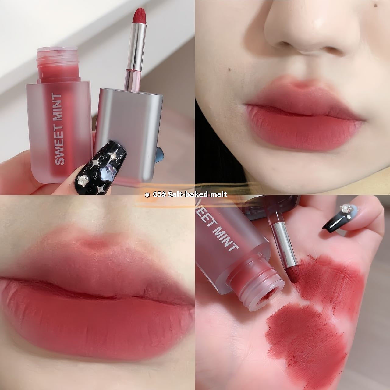Velvet Lip Lacquer Matte Finish Long Lasting And Does Not Fade No Stain On Cup Lip Mud