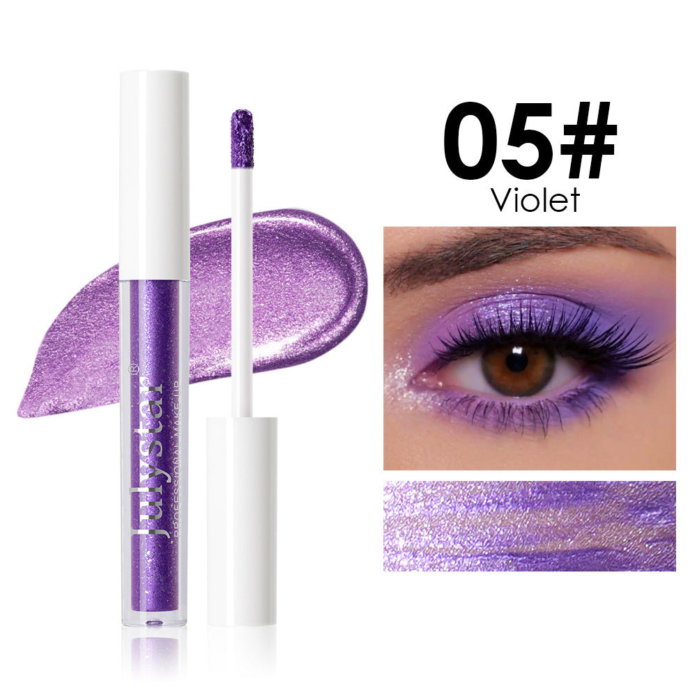 Eye Makeup Ten Colors Thin And Glittering Brightening Liquid Eye Shadow