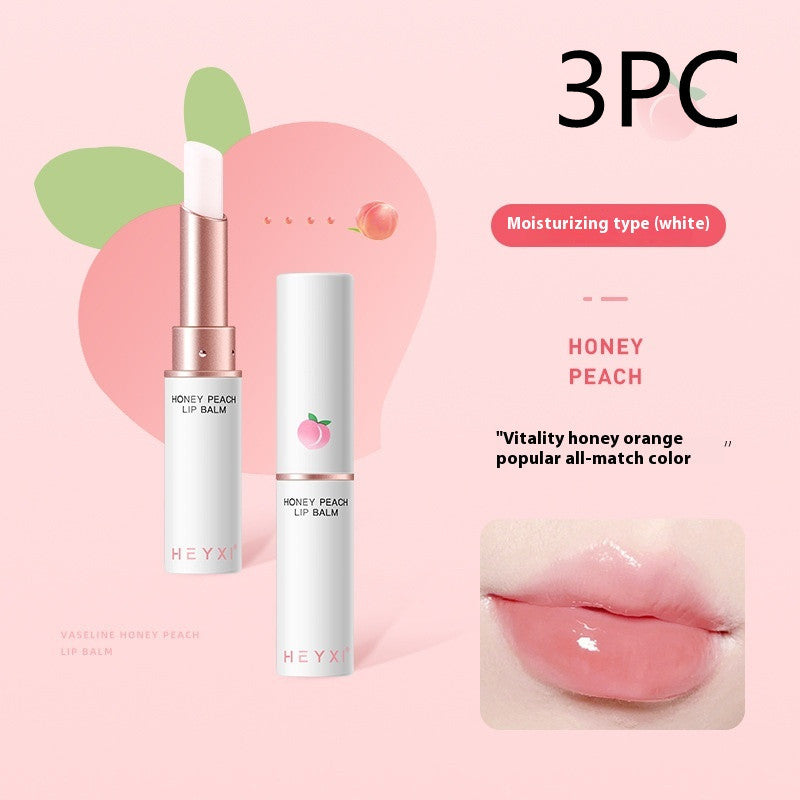 Honey Peach Lip Balm Temperature Change Lipstick Moisturizing And Nourishing Lasting