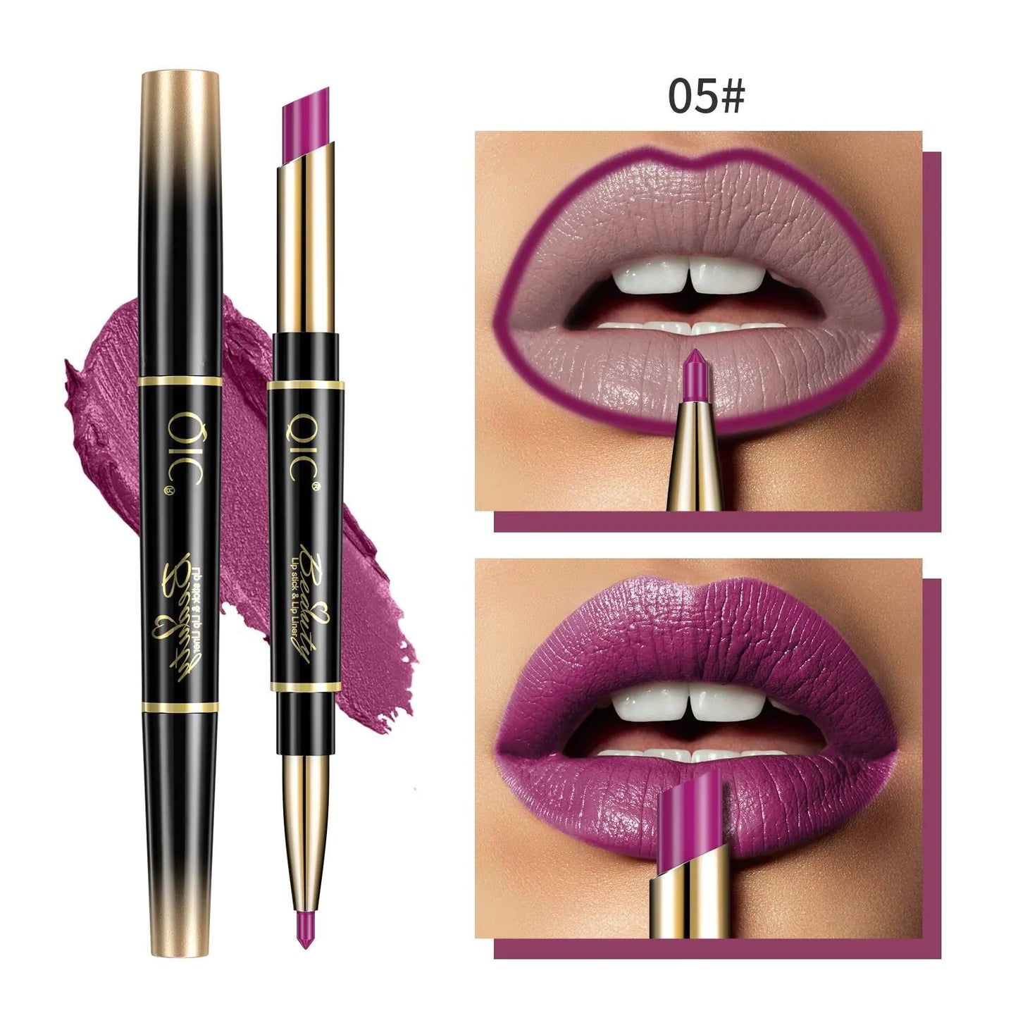 Double-Headed Lipstick and Lip Liner Combo