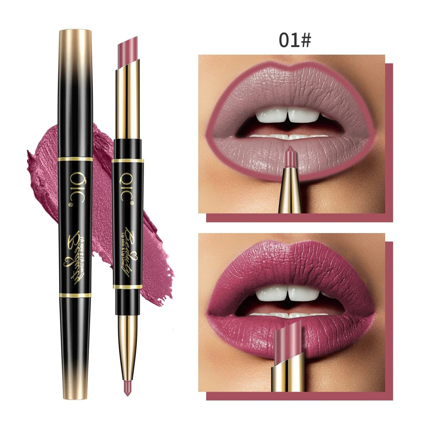 Double-Headed Lipstick and Lip Liner Combo