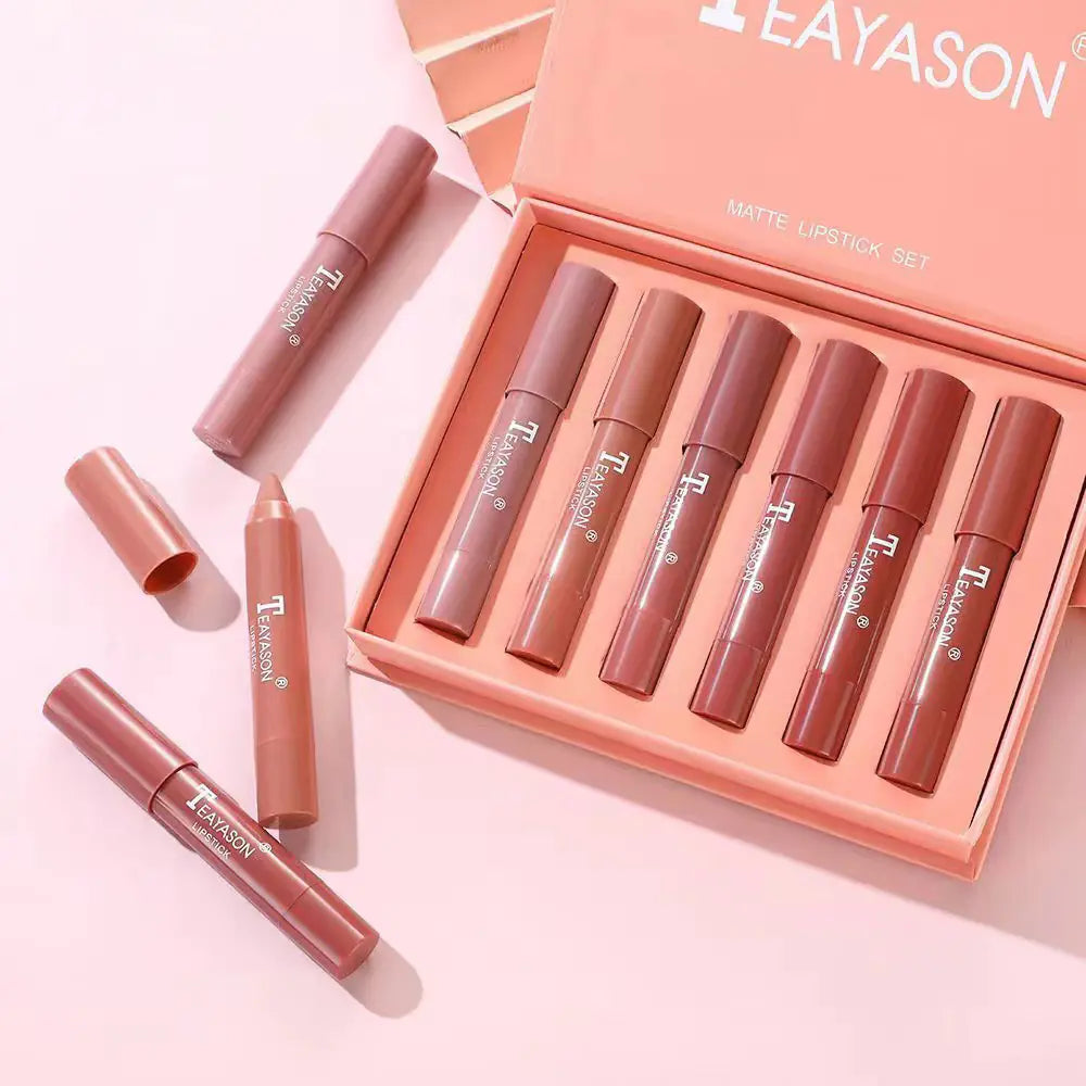Multi-Color Matte Lipstick Set for Women (6-Pack)
