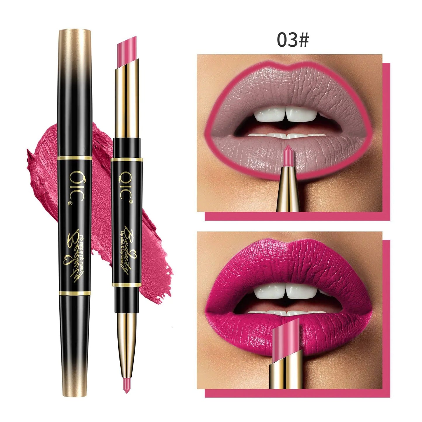 Double-Headed Lipstick and Lip Liner Combo