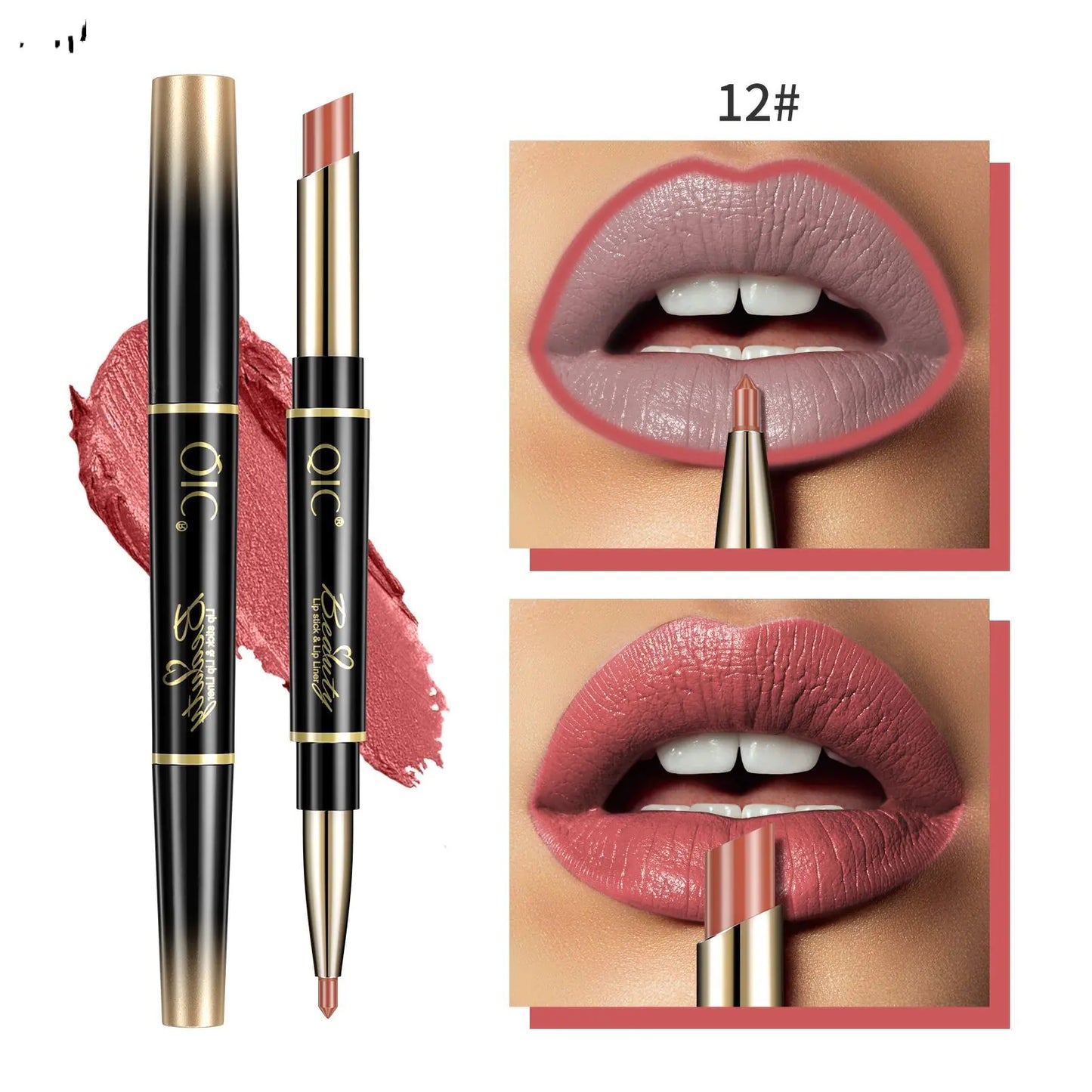 Double-Headed Lipstick and Lip Liner Combo