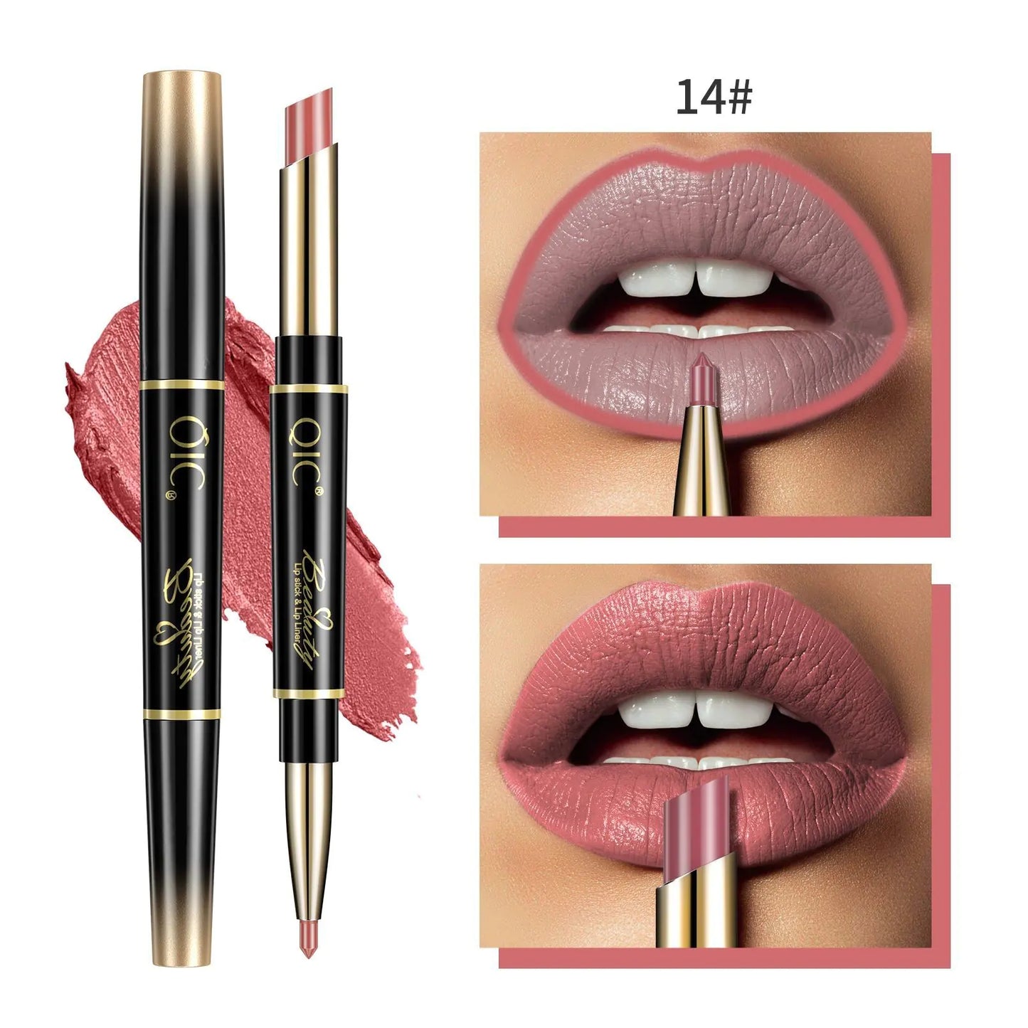 Double-Headed Lipstick and Lip Liner Combo