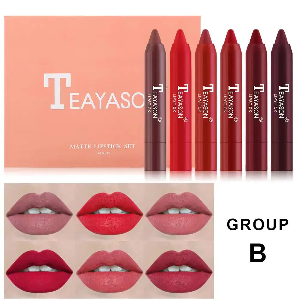 Multi-Color Matte Lipstick Set for Women (6-Pack)