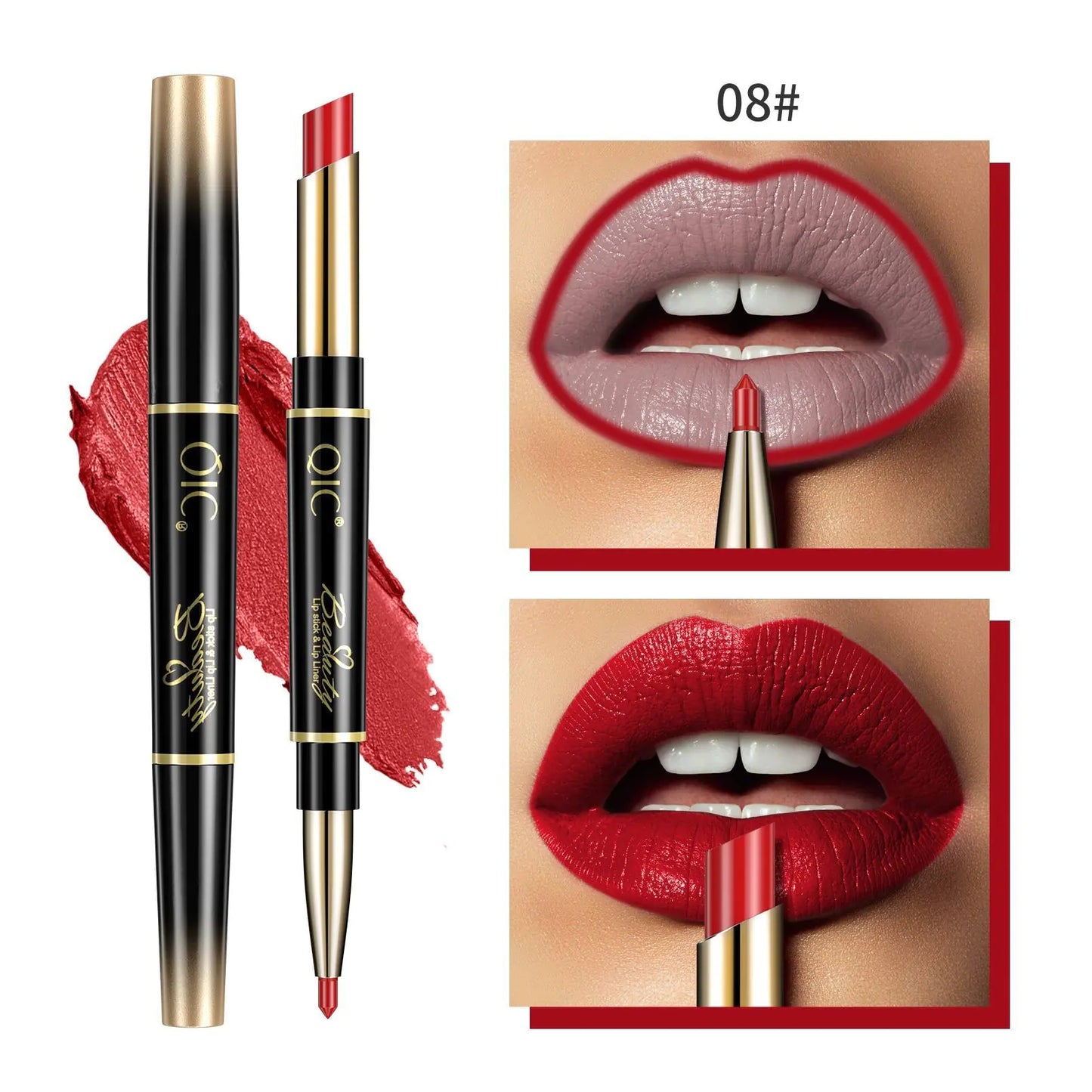 Double-Headed Lipstick and Lip Liner Combo