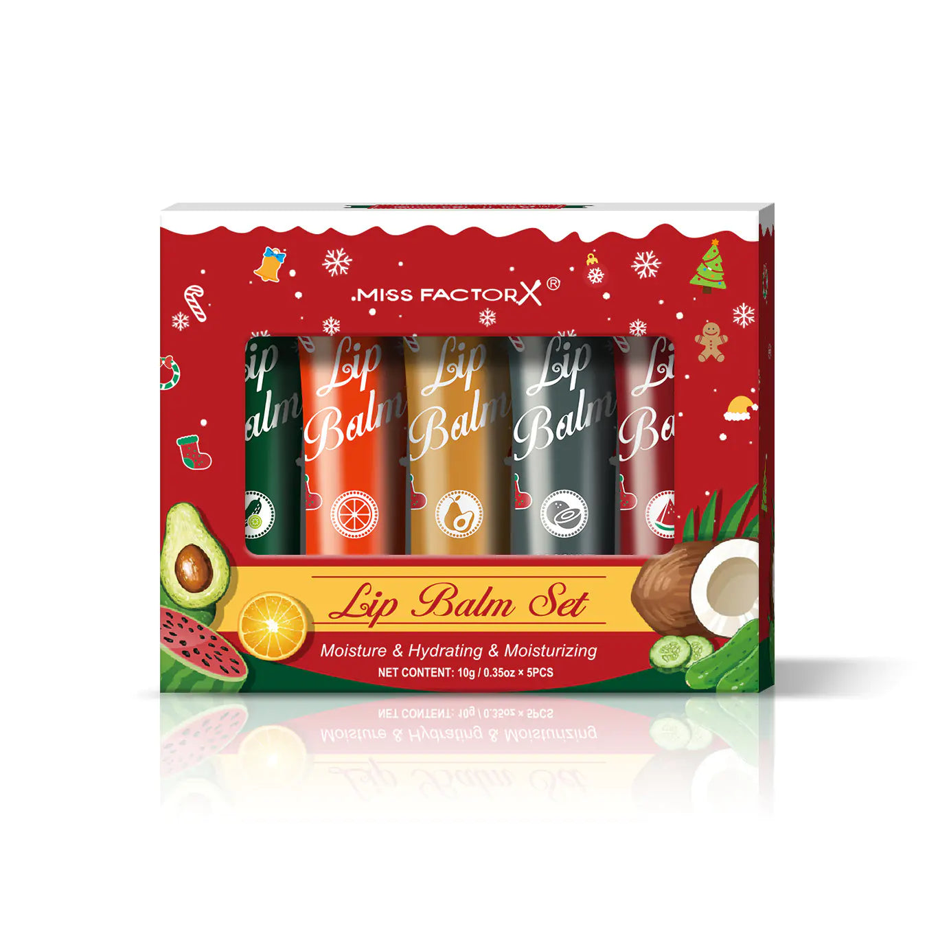 Fruit-Flavored Lip Balm Set for Moisturizing (Gift)