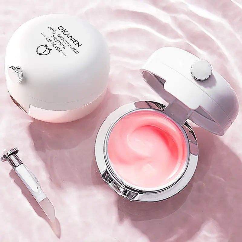Peach Lip Balm for Moisturizing and Exfoliating Care