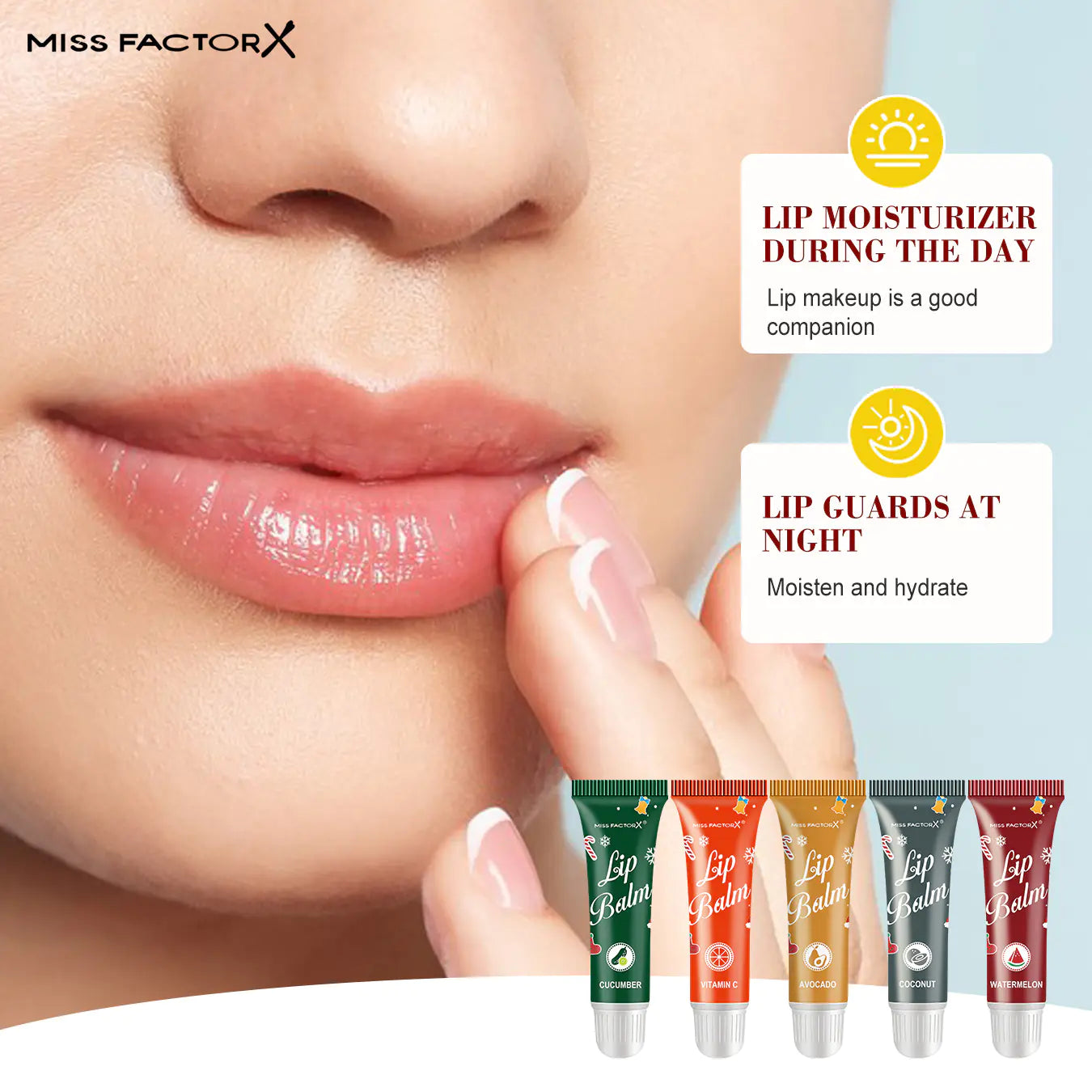 Fruit-Flavored Lip Balm Set for Moisturizing (Gift)