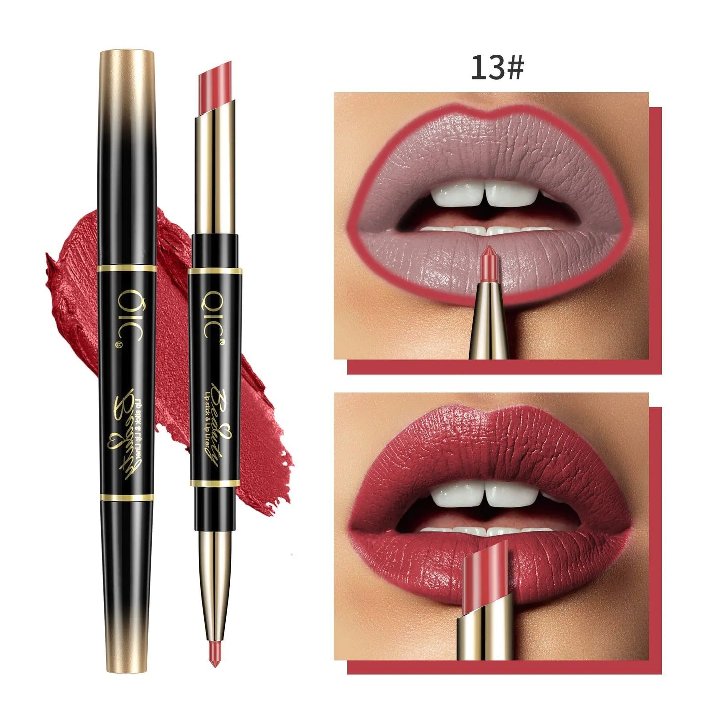 Double-Headed Lipstick and Lip Liner Combo