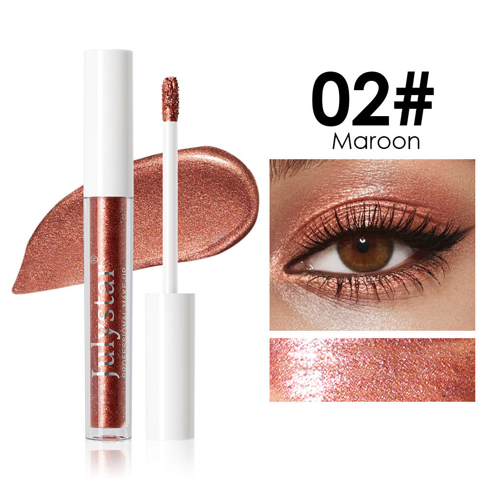Eye Makeup Ten Colors Thin And Glittering Brightening Liquid Eye Shadow