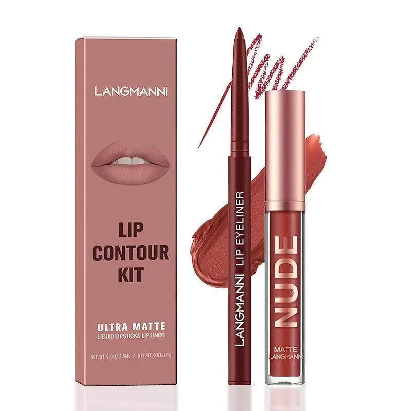 6-Color Matte Lip Liner and Lipstick Gift Set