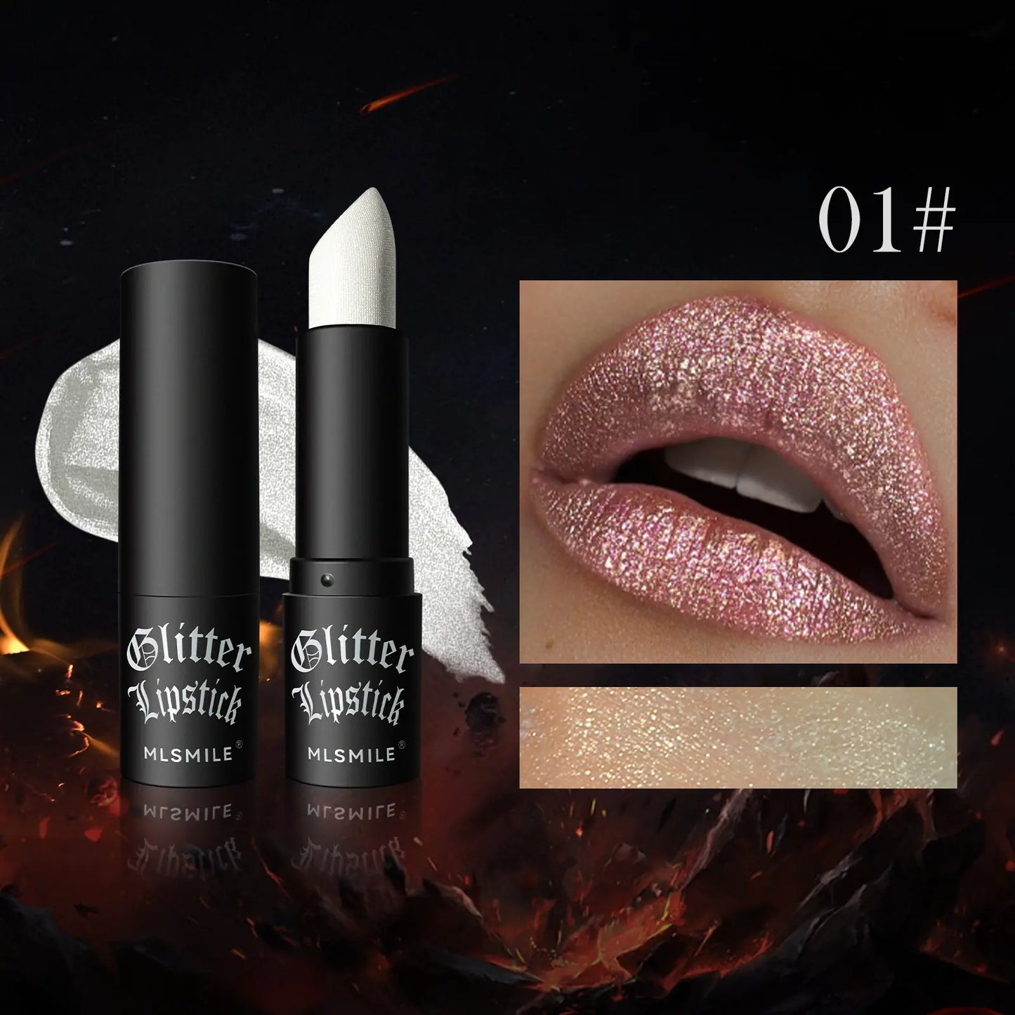 7 Colors Glitter Lipstick Set - Hydrating Metallic Finish