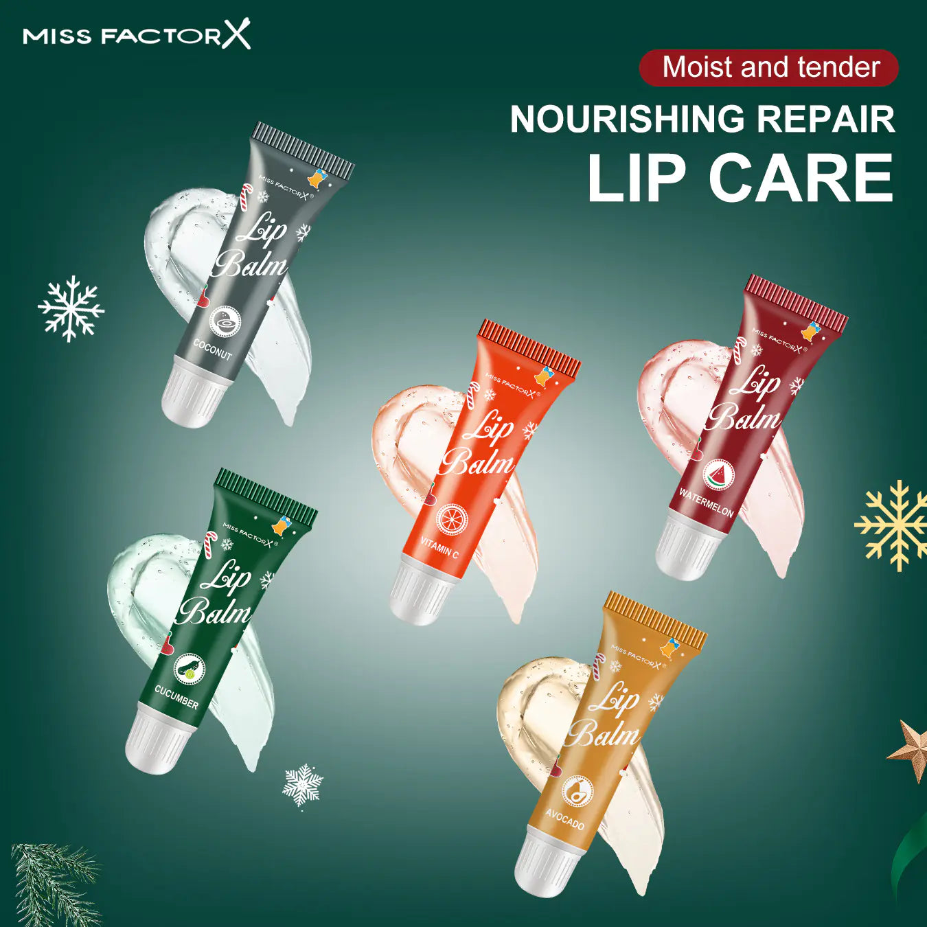Fruit-Flavored Lip Balm Set for Moisturizing (Gift)