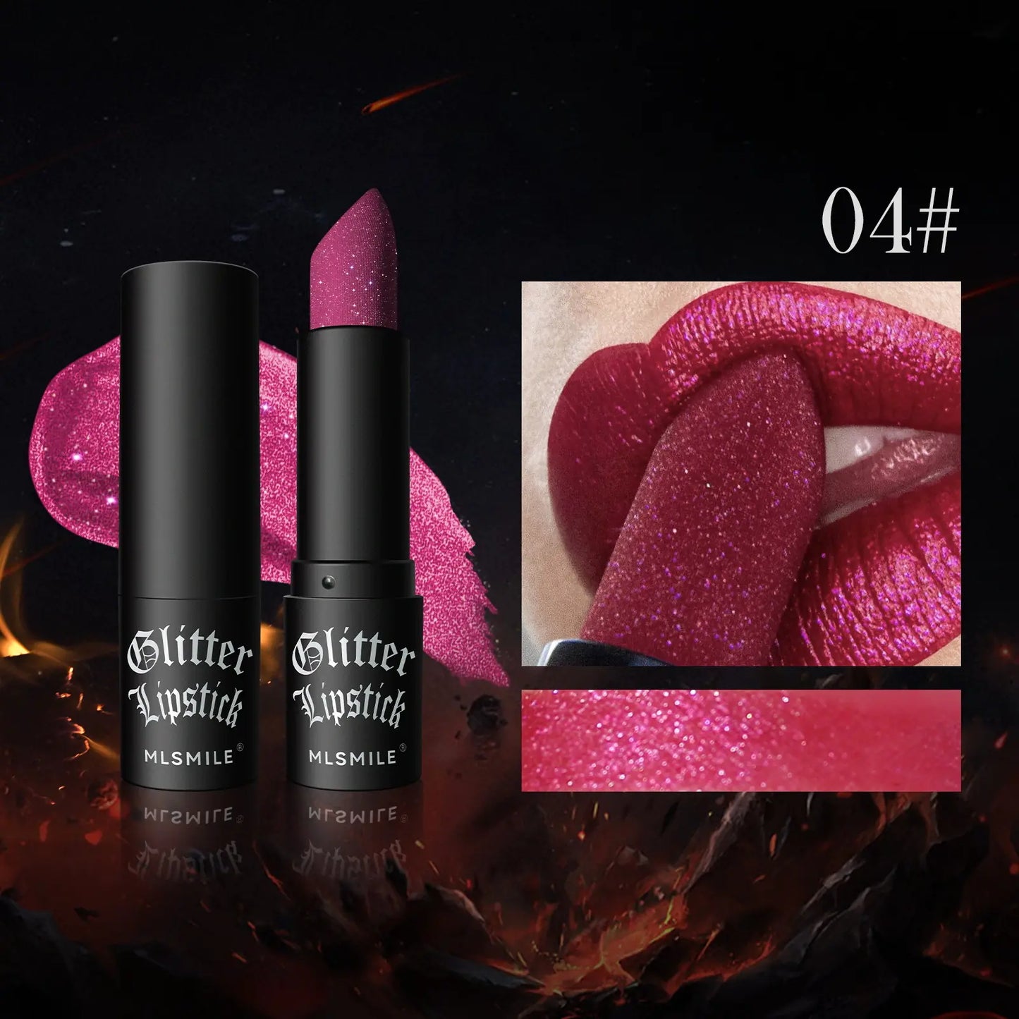 7 Colors Glitter Lipstick Set - Hydrating Metallic Finish