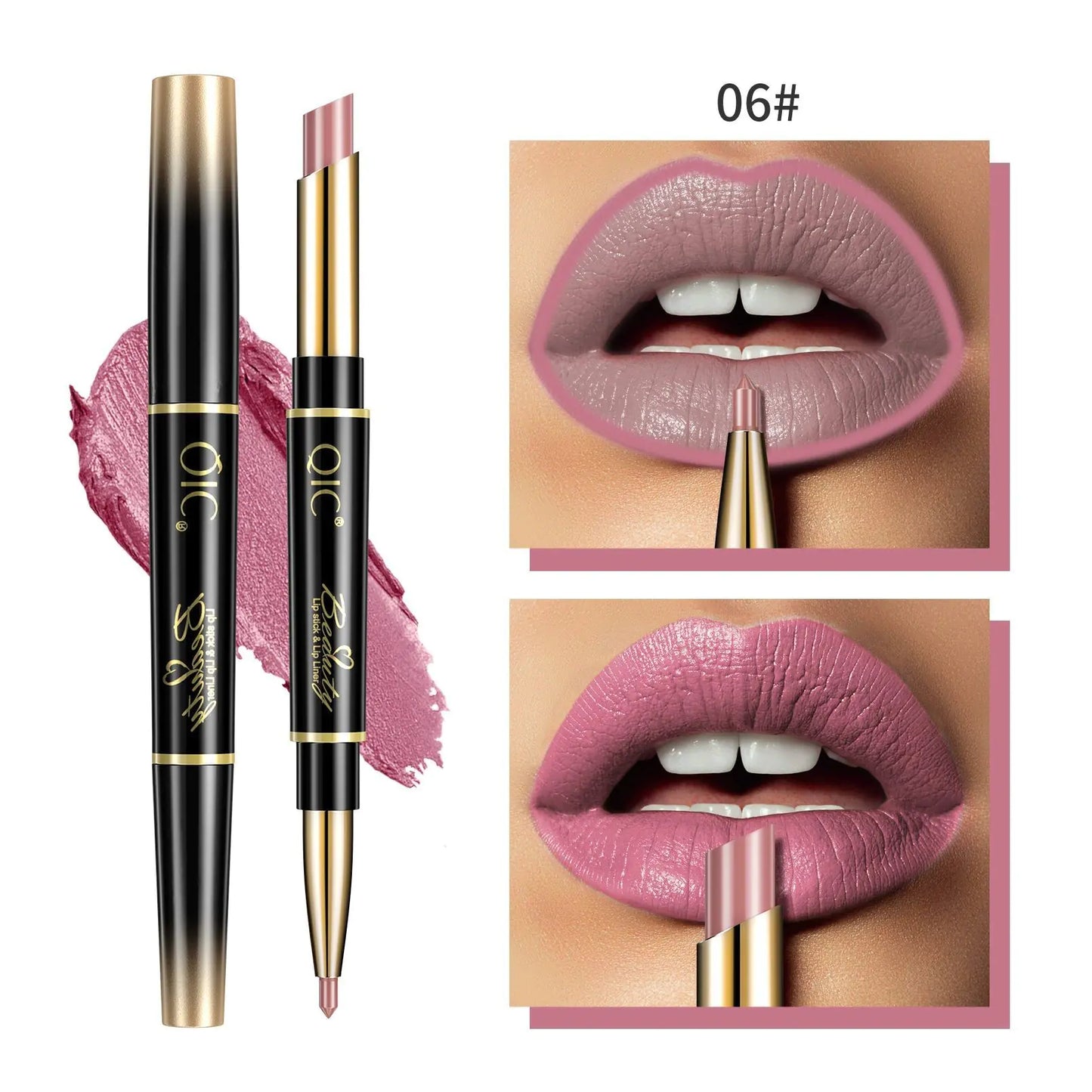 Double-Headed Lipstick and Lip Liner Combo