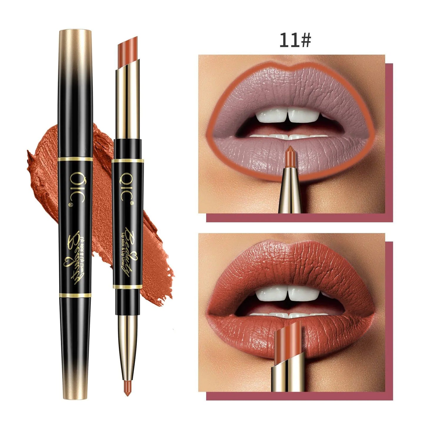 Double-Headed Lipstick and Lip Liner Combo
