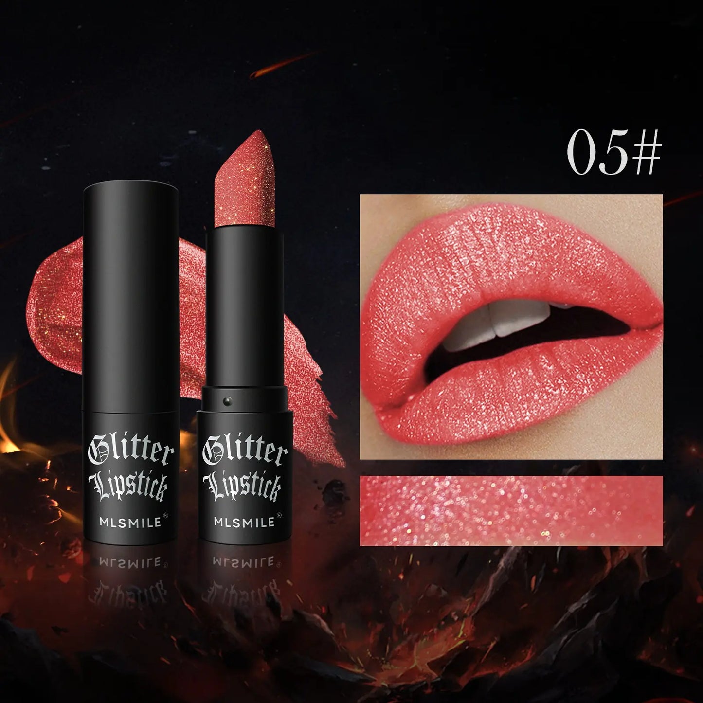 7 Colors Glitter Lipstick Set - Hydrating Metallic Finish