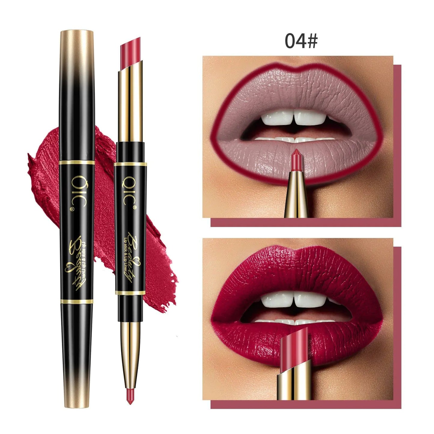 Double-Headed Lipstick and Lip Liner Combo