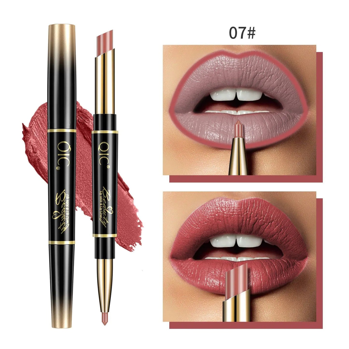 Double-Headed Lipstick and Lip Liner Combo