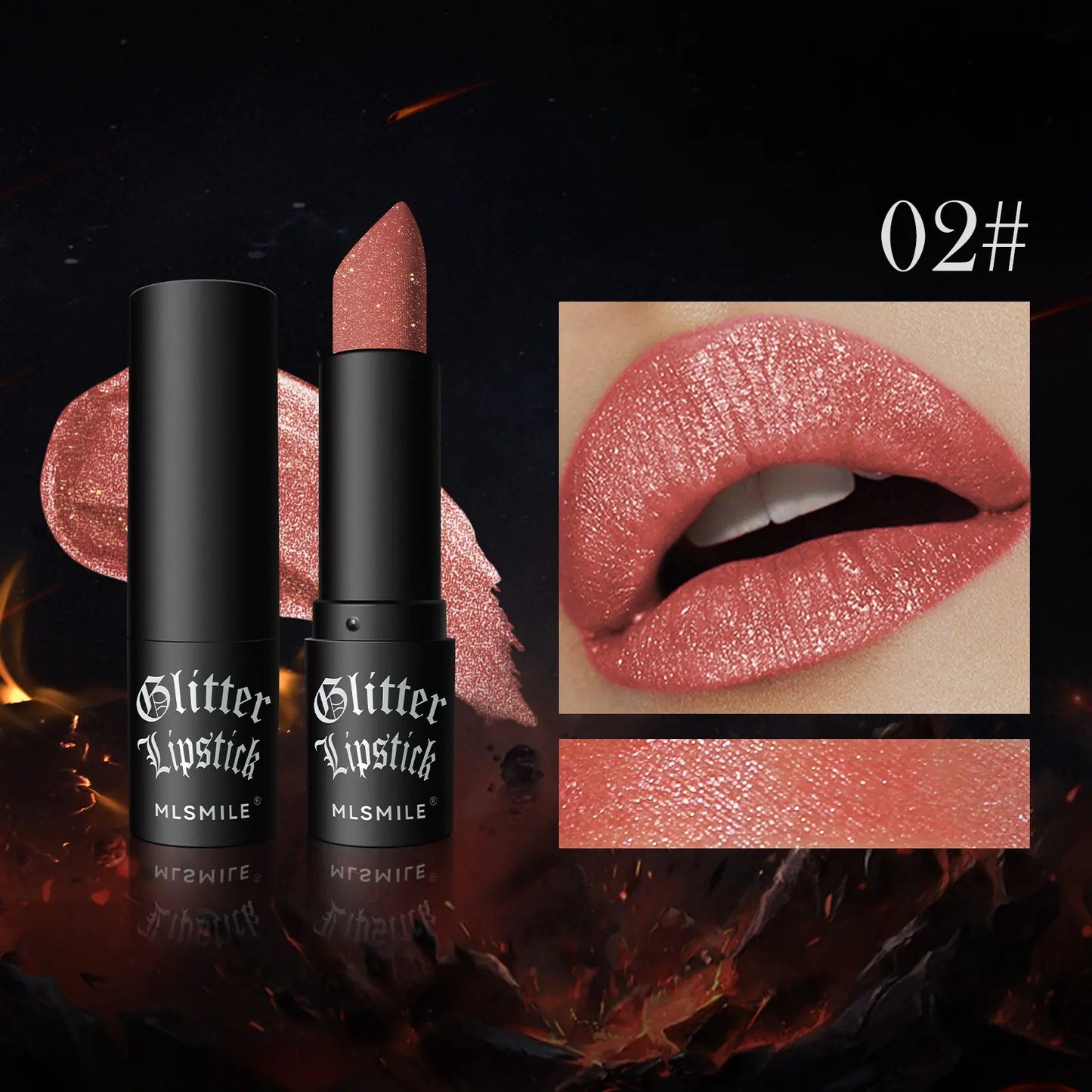 7 Colors Glitter Lipstick Set - Hydrating Metallic Finish