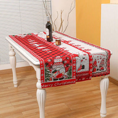 Christmas decorations, home decor, Christmas tablecloths, table flags