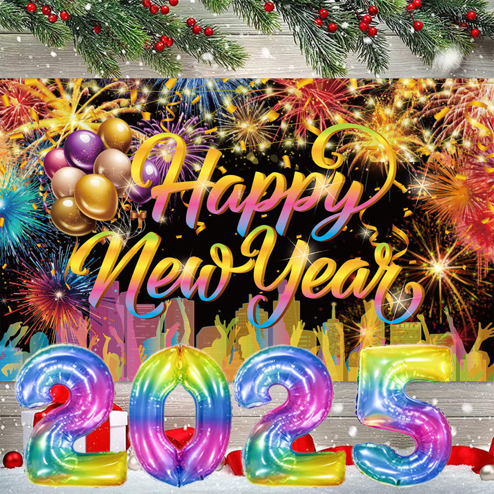 2025 Happy New Year Party Background