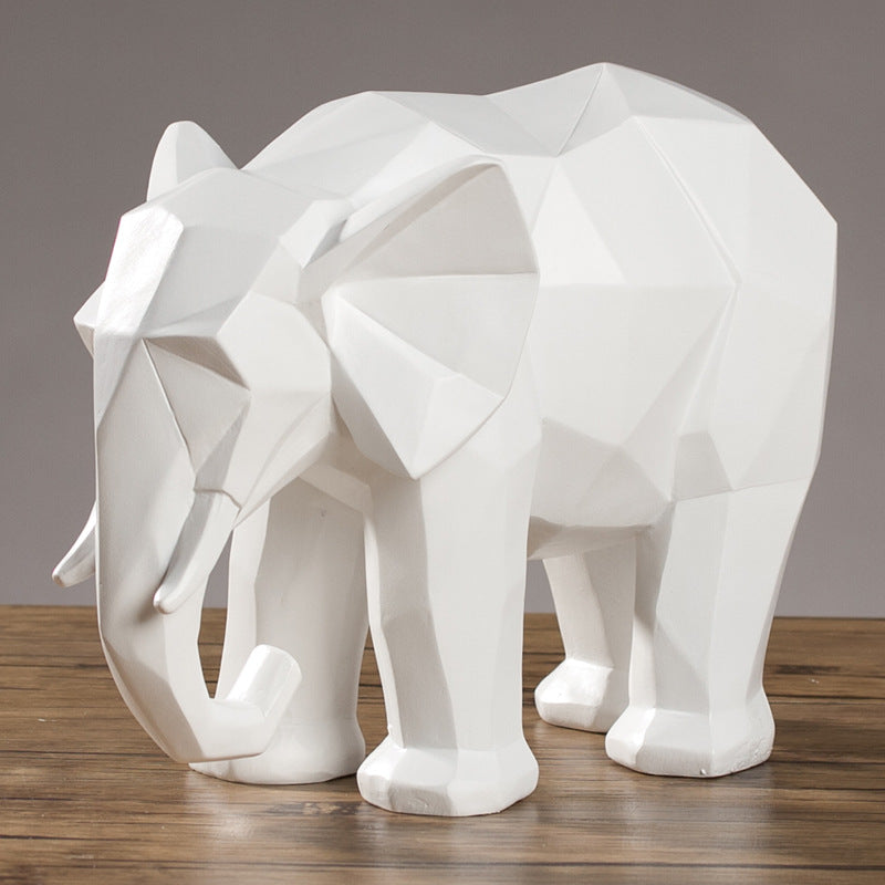 Decoration Geometric Elephant Resin Creative Crafts