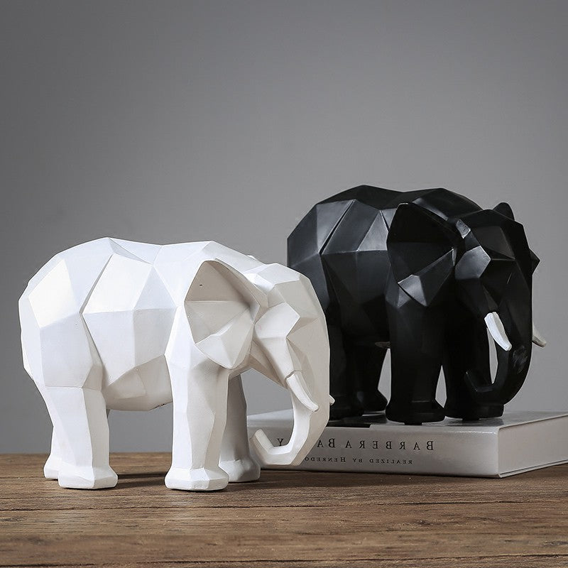 Decoration Geometric Elephant Resin Creative Crafts