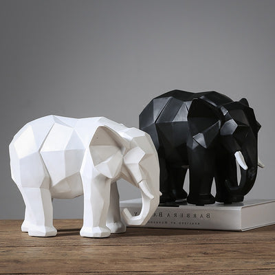 Decoration Geometric Elephant Resin Creative Crafts