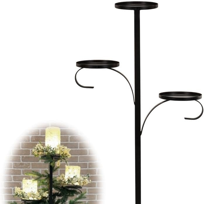 Christmas Candlestick Tree Top Wrought Iron Decoration