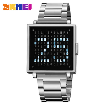 LED steel strip electronic leisure waterproof watch