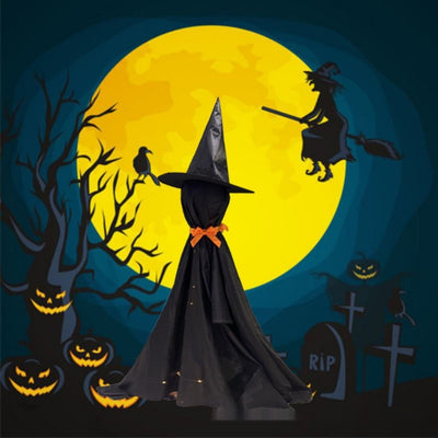 LED Luminous Black Ghost With Bowknot Decoration