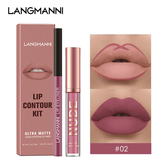 6-Color Matte Lip Liner and Lipstick Gift Set
