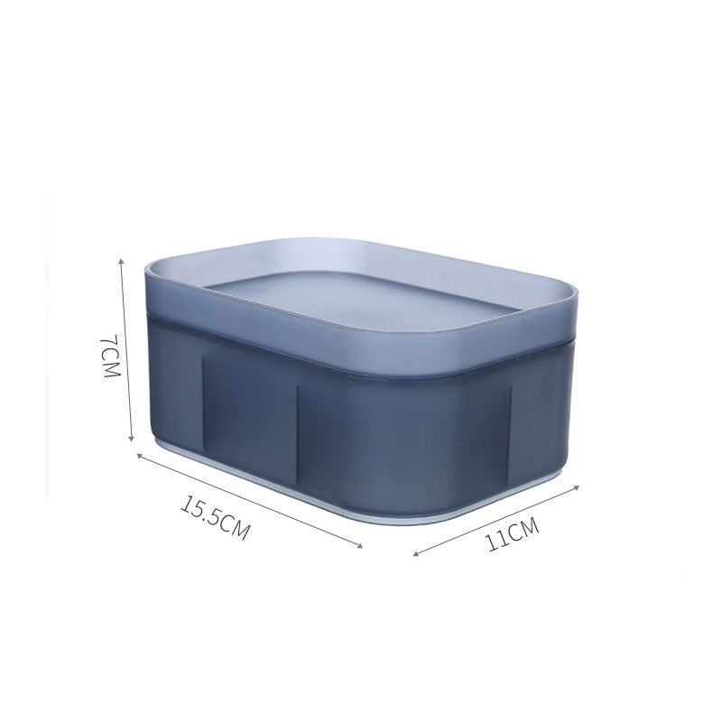 Desktop Cosmetic Storage Box Plastic Frosted Compartment With Lid Cosmetic Box Mask Box Dressing Table Finishing Box