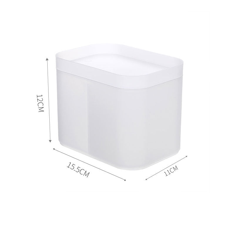 Desktop Cosmetic Storage Box Plastic Frosted Compartment With Lid Cosmetic Box Mask Box Dressing Table Finishing Box
