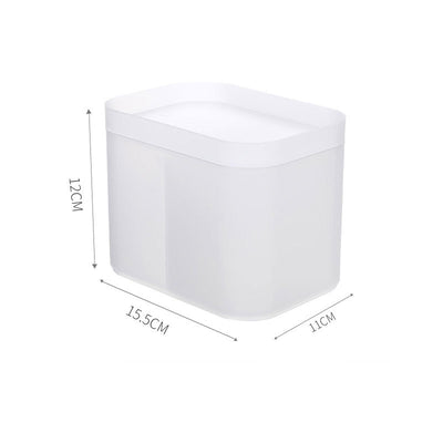 Desktop Cosmetic Storage Box Plastic Frosted Compartment With Lid Cosmetic Box Mask Box Dressing Table Finishing Box