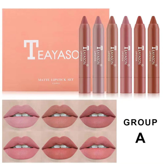 Multi-Color Matte Lipstick Set for Women (6-Pack)