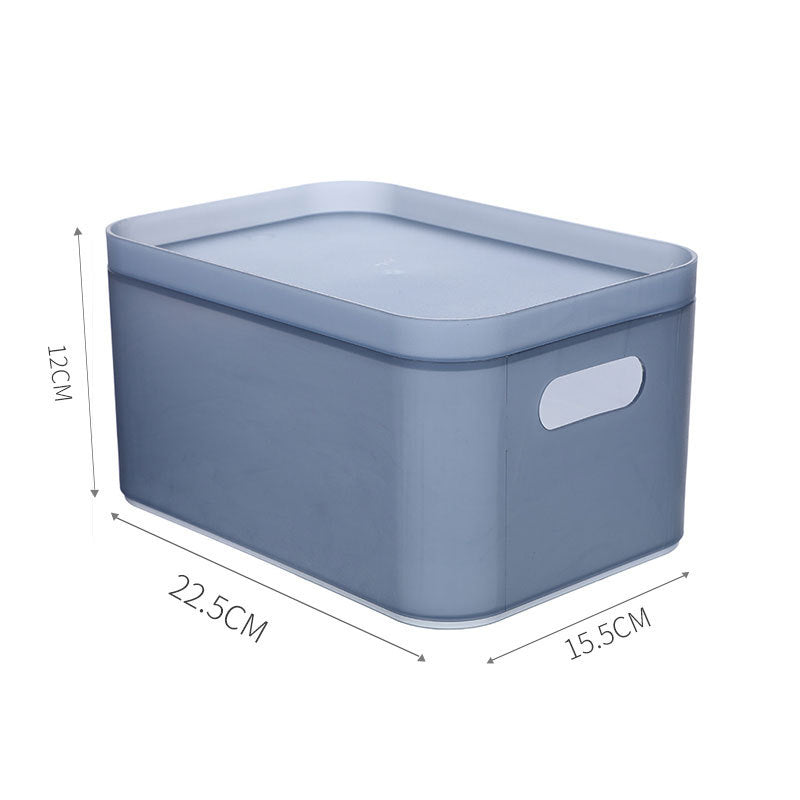 Desktop Cosmetic Storage Box Plastic Frosted Compartment With Lid Cosmetic Box Mask Box Dressing Table Finishing Box