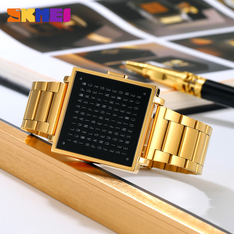 LED steel strip electronic leisure waterproof watch