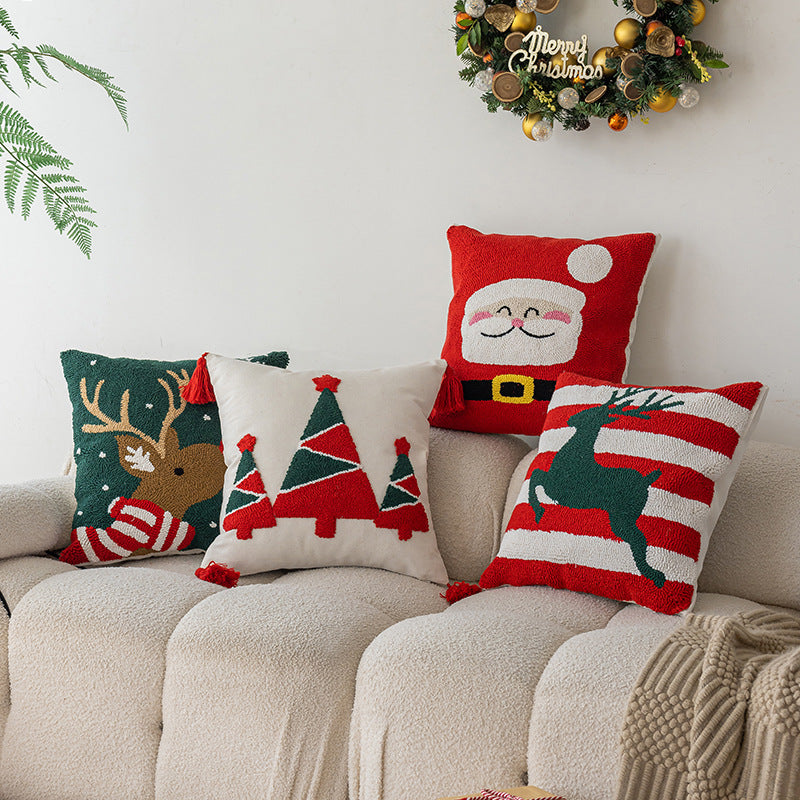 Christmas themed pillows for home decor living room sofas holiday home decor